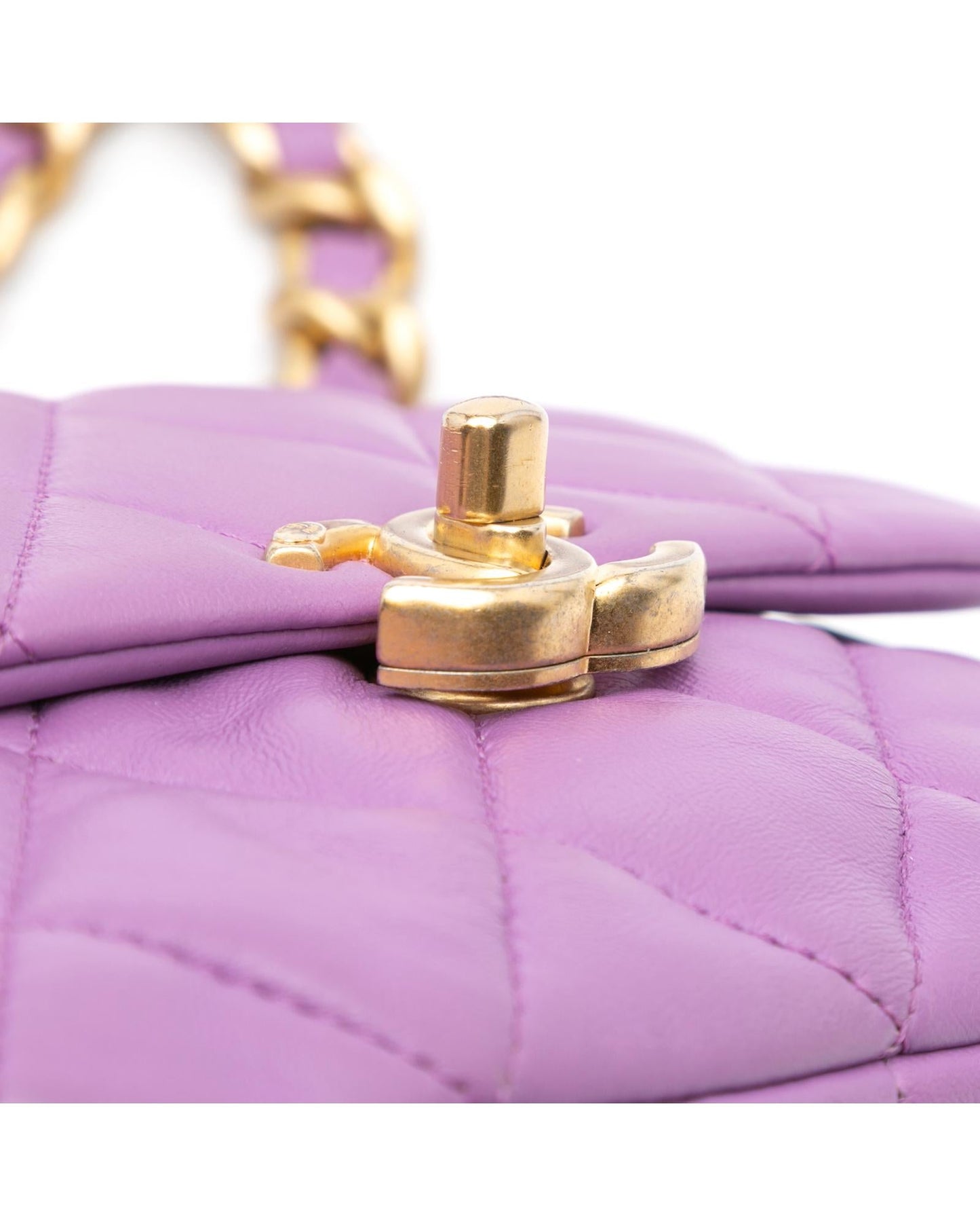 Mini Quilted Lambskin Chain Flap Crossbody