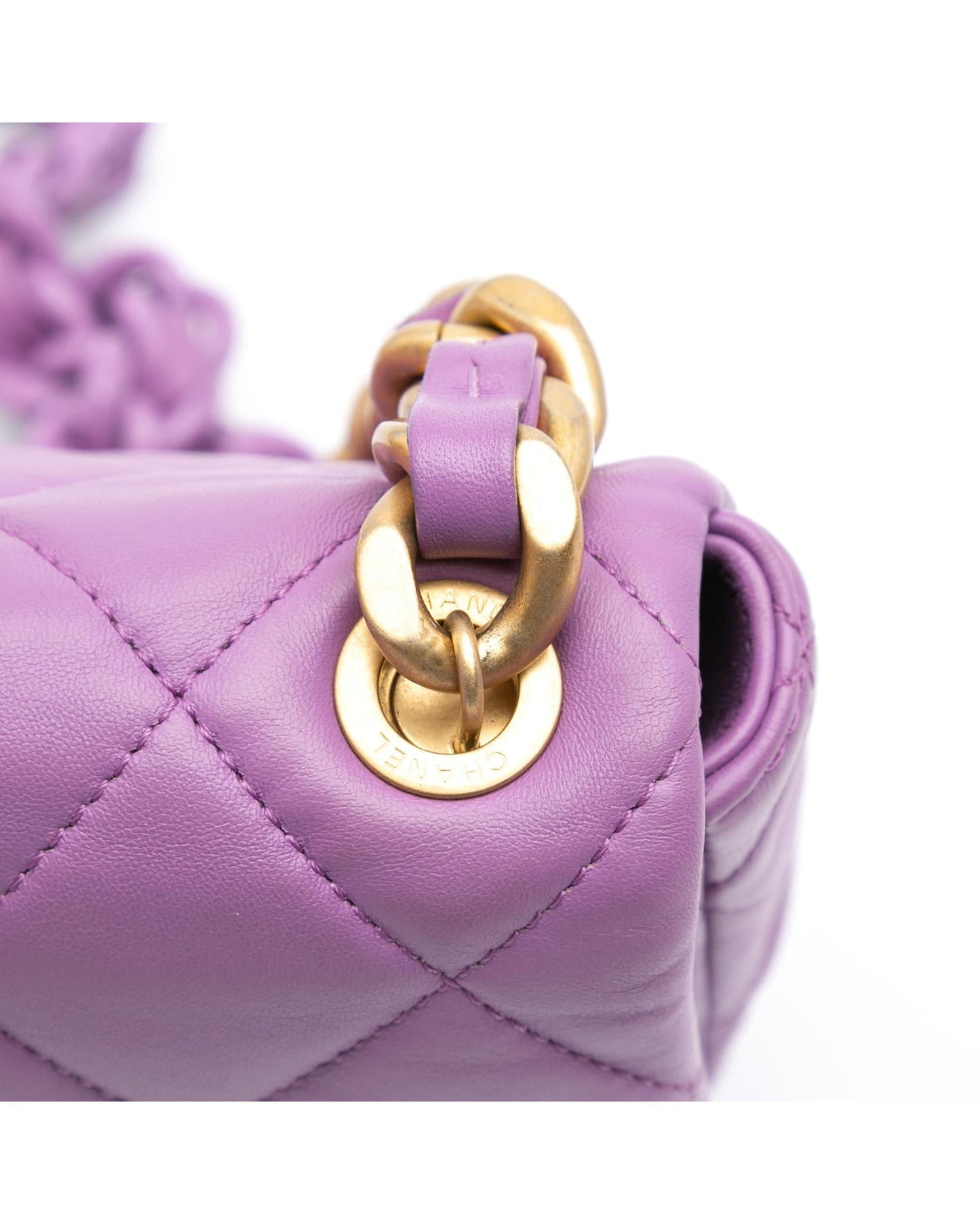 Mini Quilted Lambskin Chain Flap Crossbody