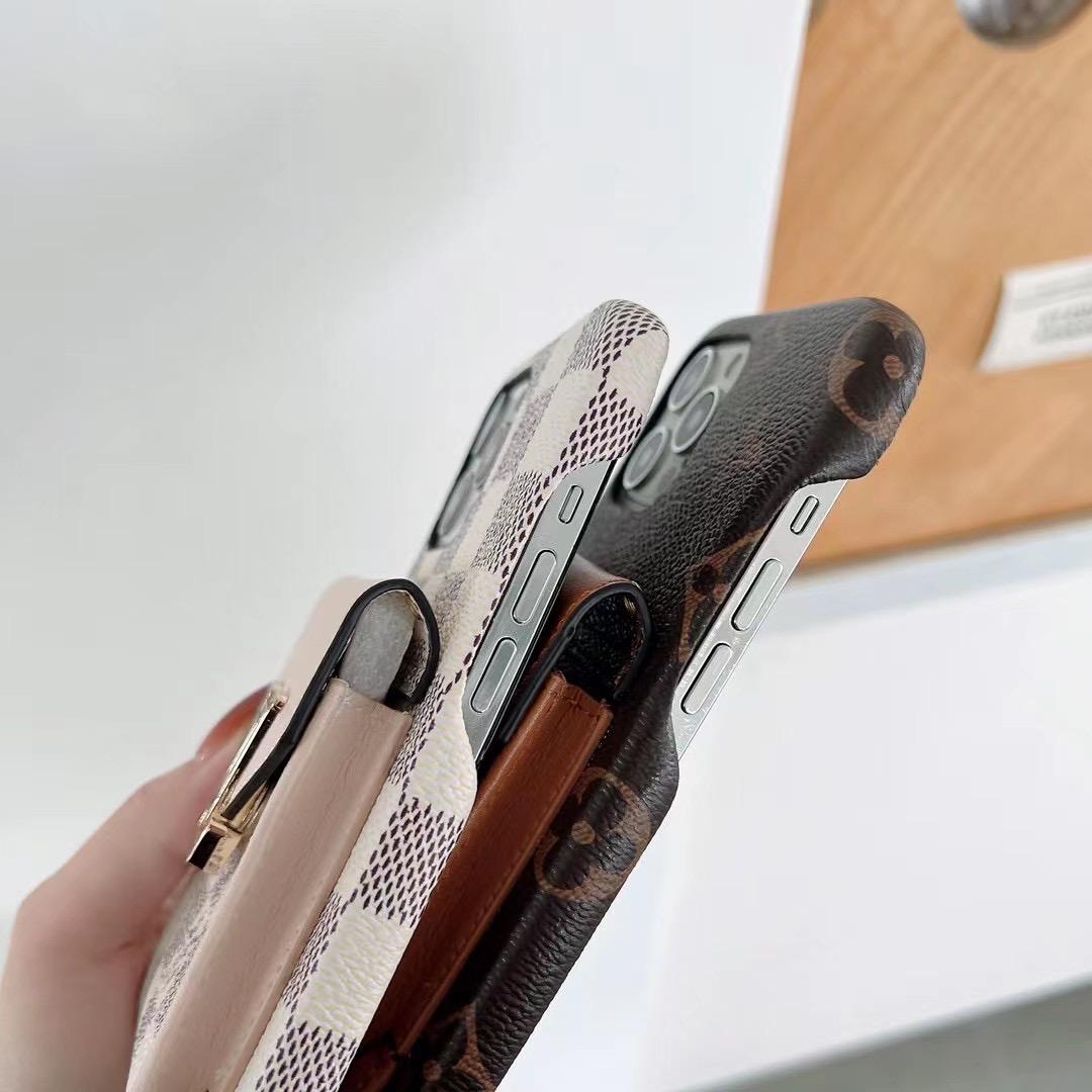 LV Phone Case Card Slot Fashion Leather for iPhone