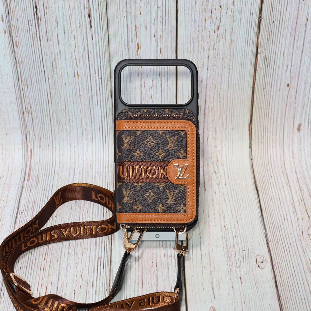 Designer Crossbody Lv Zipped Iphone Case For 17/Pro/Pro Max/Air / 18 Pro / 18 Pro Max
