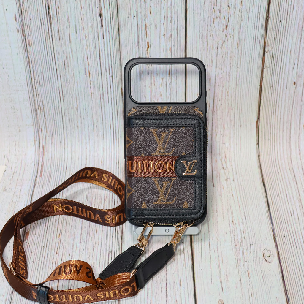 Designer Crossbody Lv Zipped Iphone Case For 17/Pro/Pro Max/Air / 18 Pro / 18 Pro Max