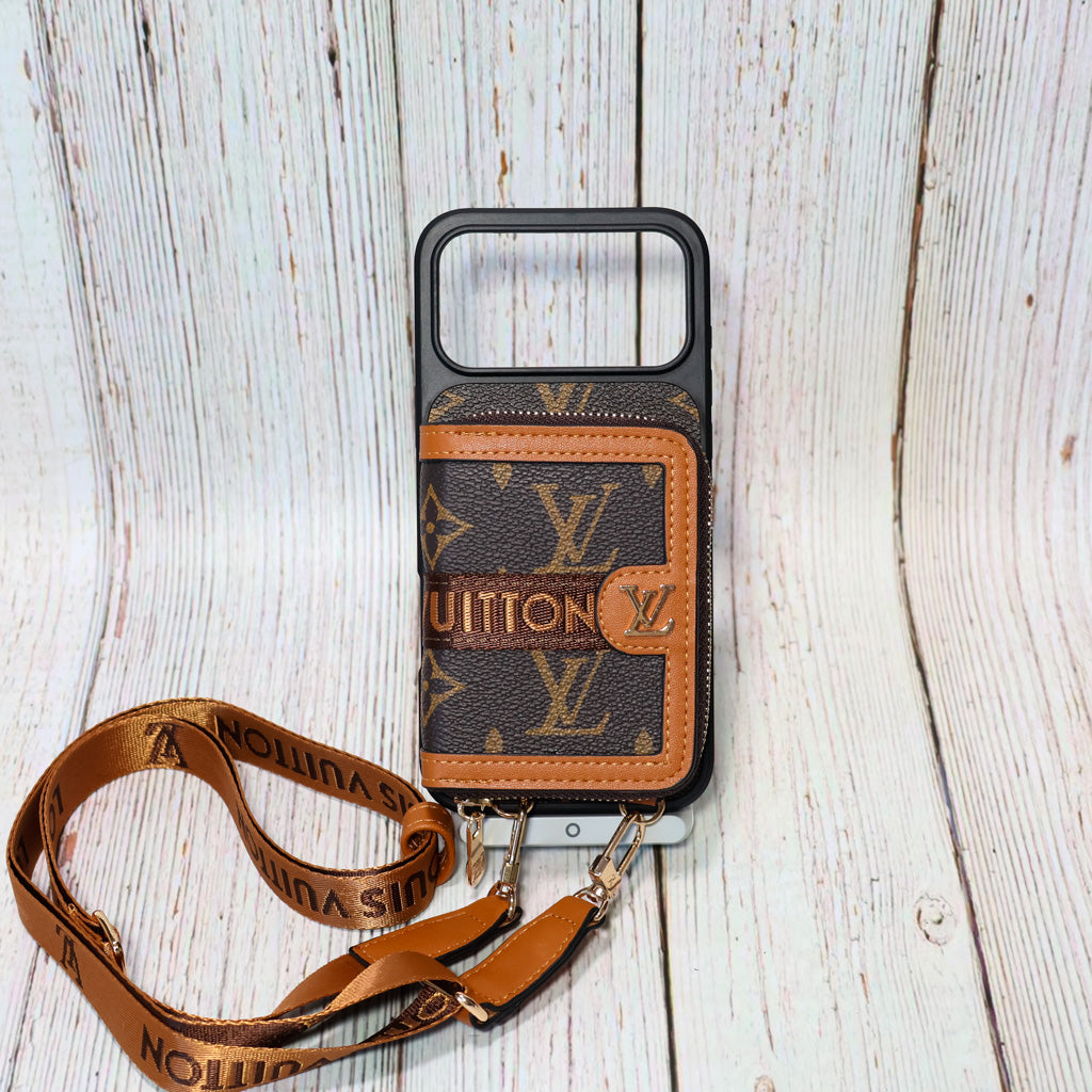 Designer Crossbody Lv Zipped Iphone Case For 17/Pro/Pro Max/Air / 18 Pro / 18 Pro Max