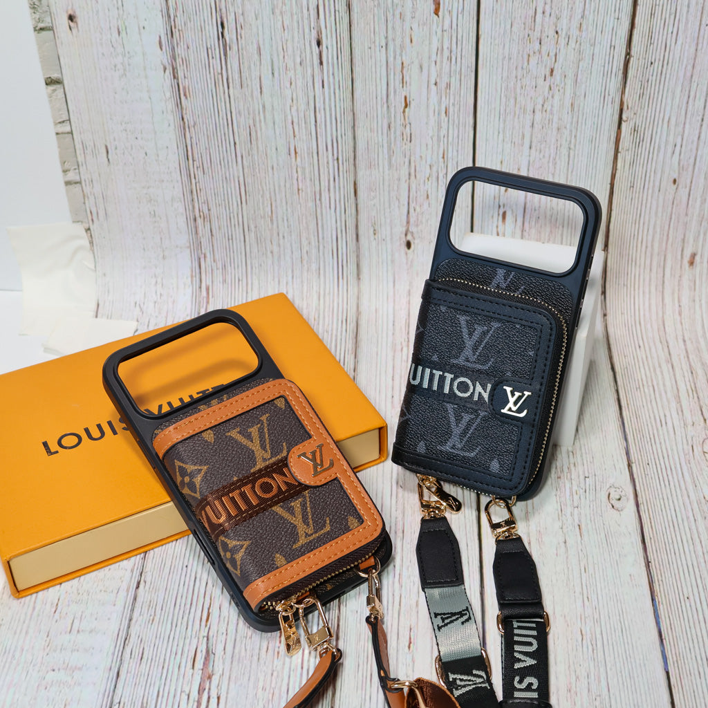 Designer Crossbody Lv Zipped Iphone Case For 17/Pro/Pro Max/Air / 18 Pro / 18 Pro Max