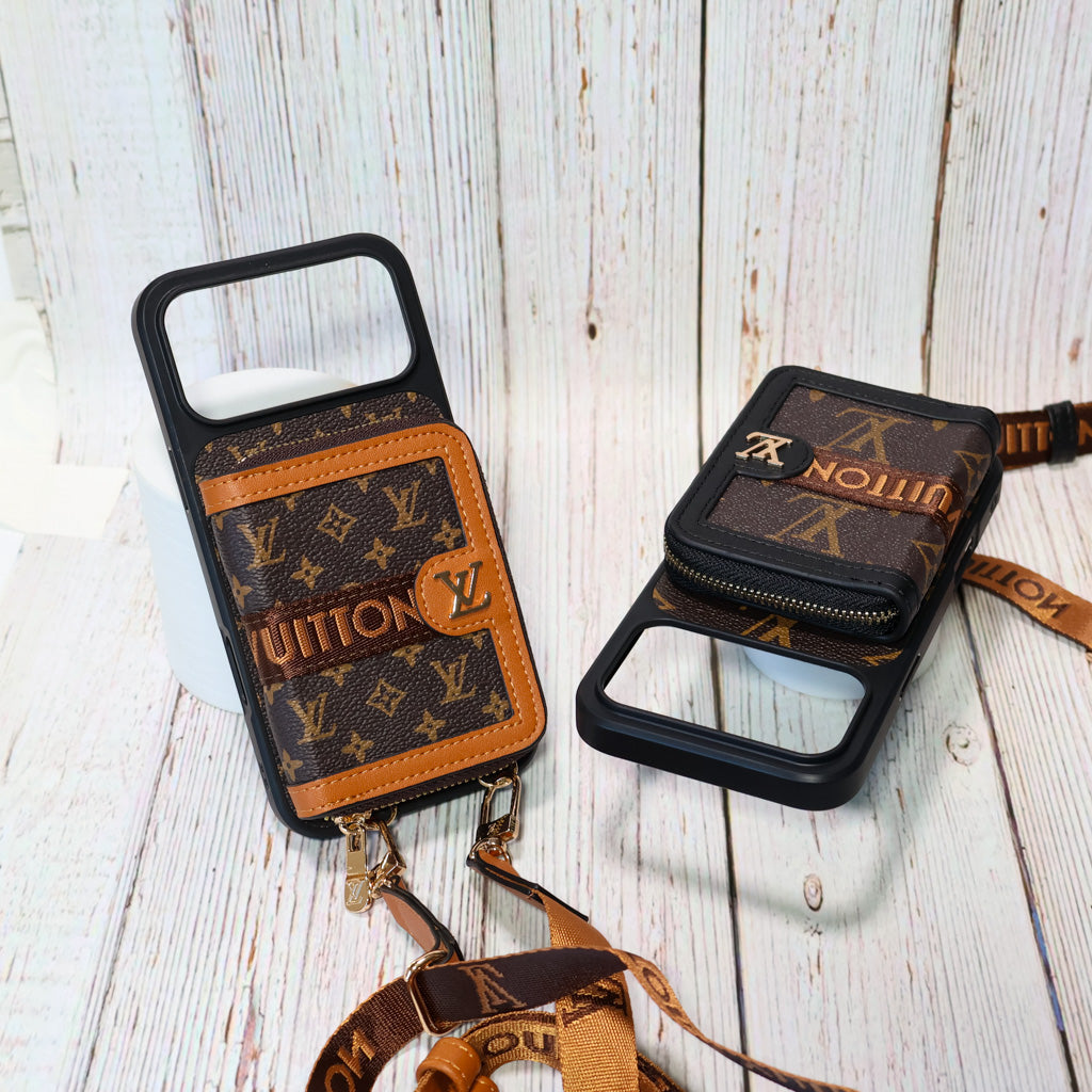 Designer Crossbody Lv Zipped Iphone Case For 17/Pro/Pro Max/Air / 18 Pro / 18 Pro Max