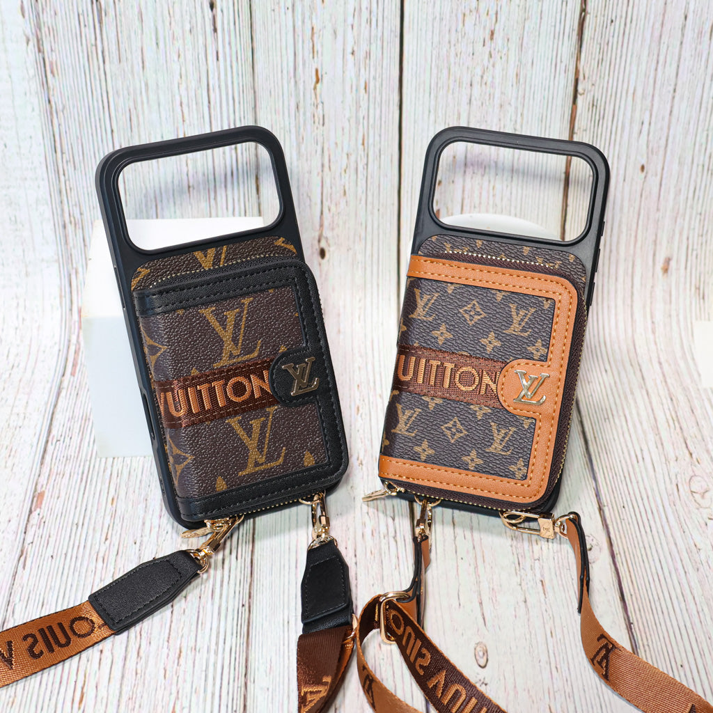 Designer Crossbody Lv Zipped Iphone Case For 17/Pro/Pro Max/Air / 18 Pro / 18 Pro Max