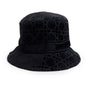Christian Dior Black Velvet Cannage Bucket Hat, Size 58