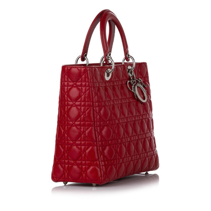 Dior Cannage Dior Lambskin Leather Satchel (SHG-30101)