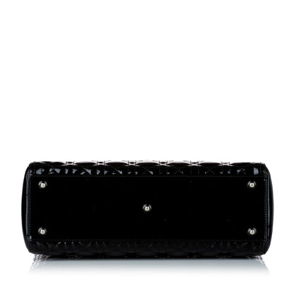 Dior Cannage Dior Patent Leather Satchel (SHG-29201)