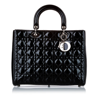 Dior Cannage Dior Patent Leather Satchel (SHG-29201)