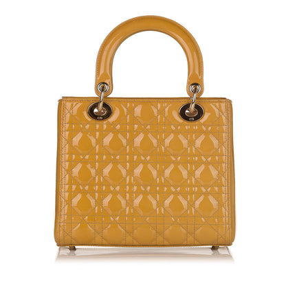 Dior Cannage Dior Patent Leather Satchel (SHG-34556)