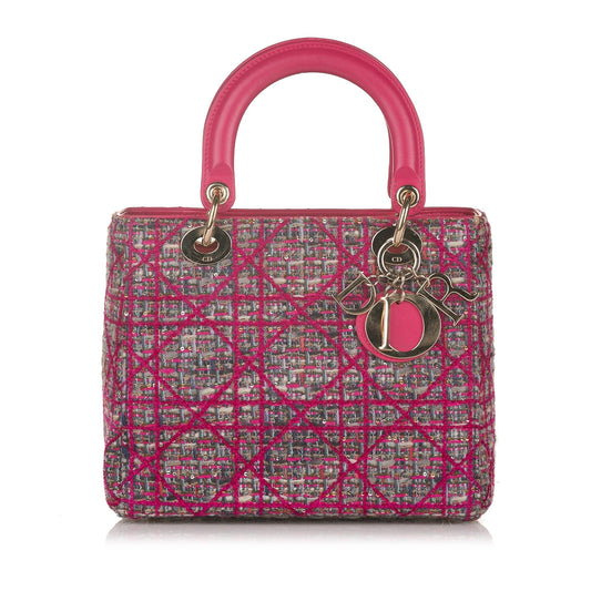 Dior Cannage Dior Tweed Satchel (SHG-32424)
