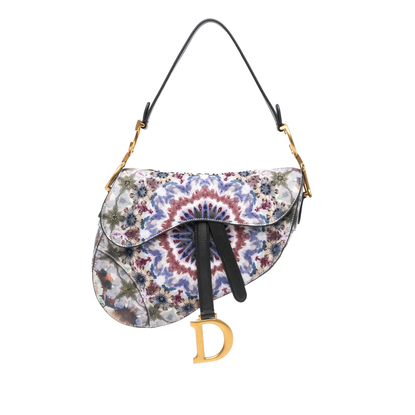 Dior Canvas Embroidered Kaleidiorscopic Saddle Bag
