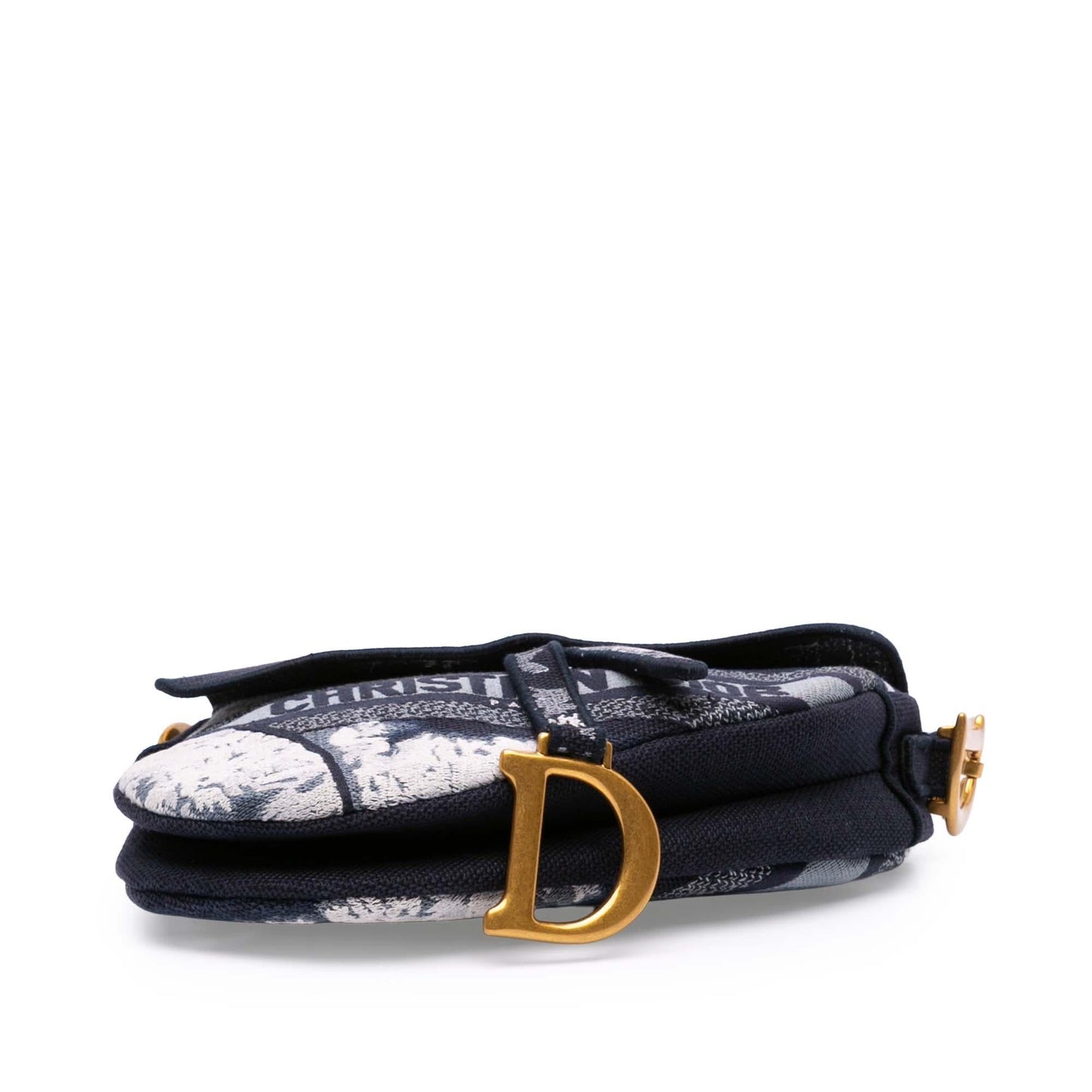 Dior Canvas Embroidered Tie Dye Saddle Bag