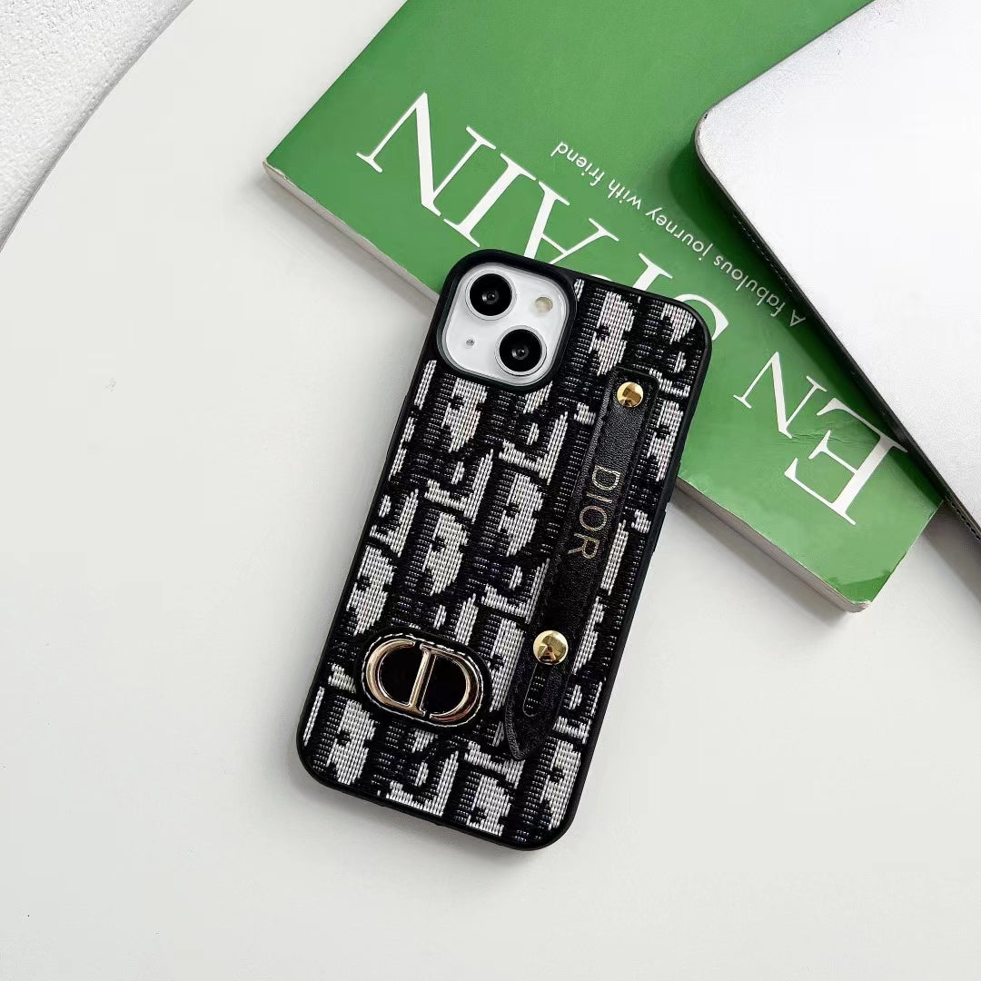 Dior Phone Case iPhone 13 11 12 14 15 Pro Max Plus Hand Strap