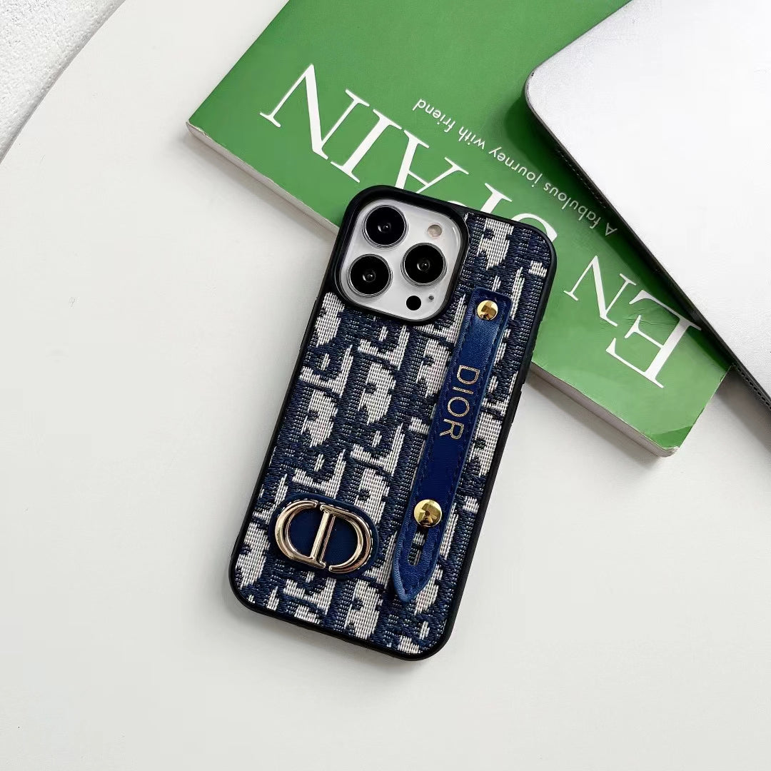 Dior Phone Case iPhone 13 11 12 14 15 Pro Max Plus Hand Strap