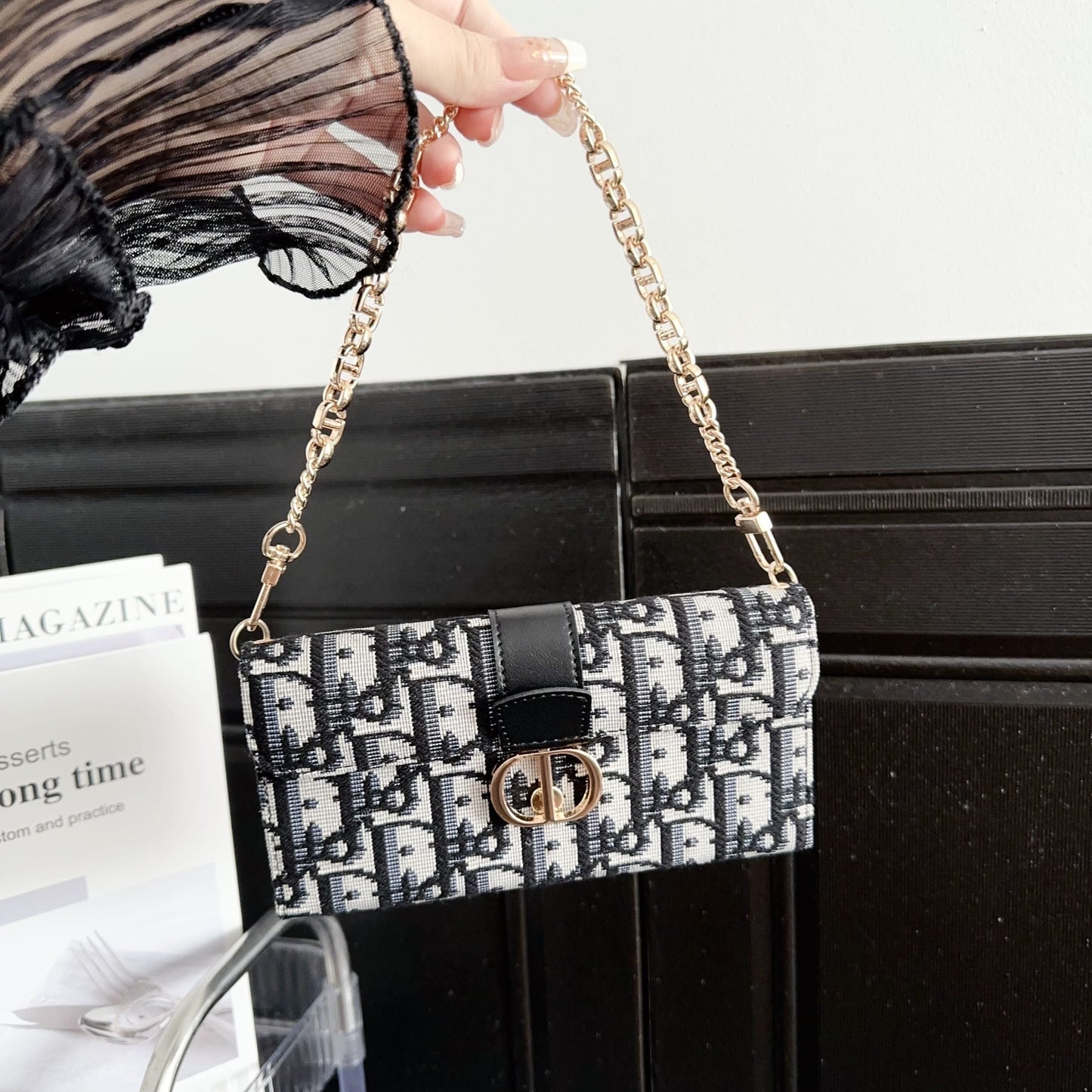 Dior Crossbody Wallet Phone Case Mini Bag for iPhone
