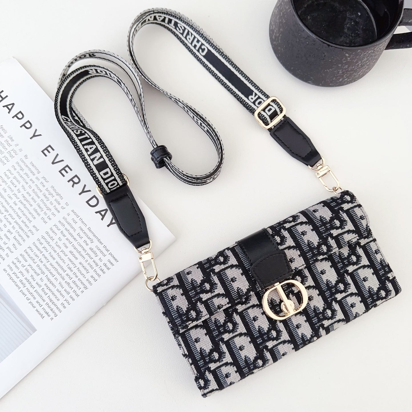 Dior Crossbody Wallet Phone Case Mini Bag for iPhone