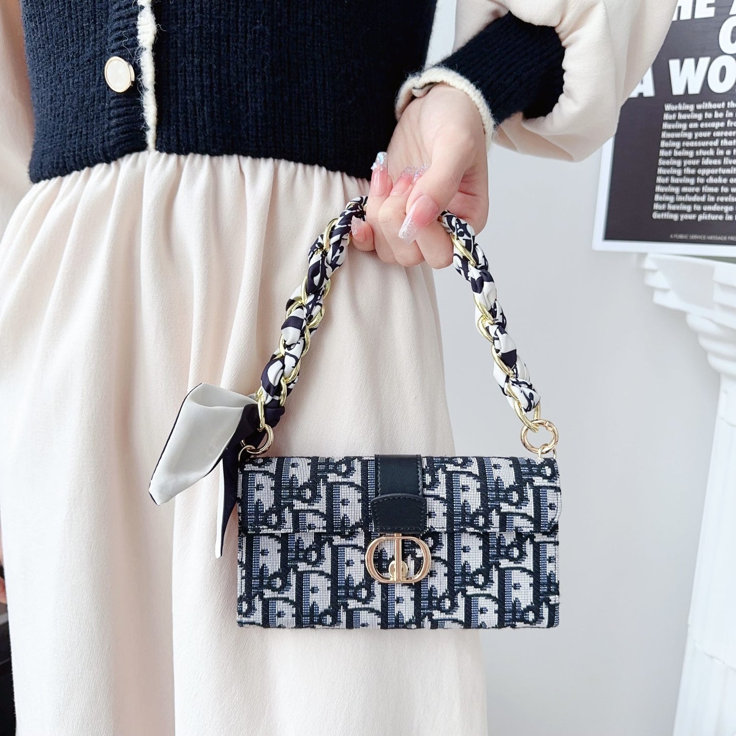 Dior Crossbody Wallet Phone Case Mini Bag for iPhone