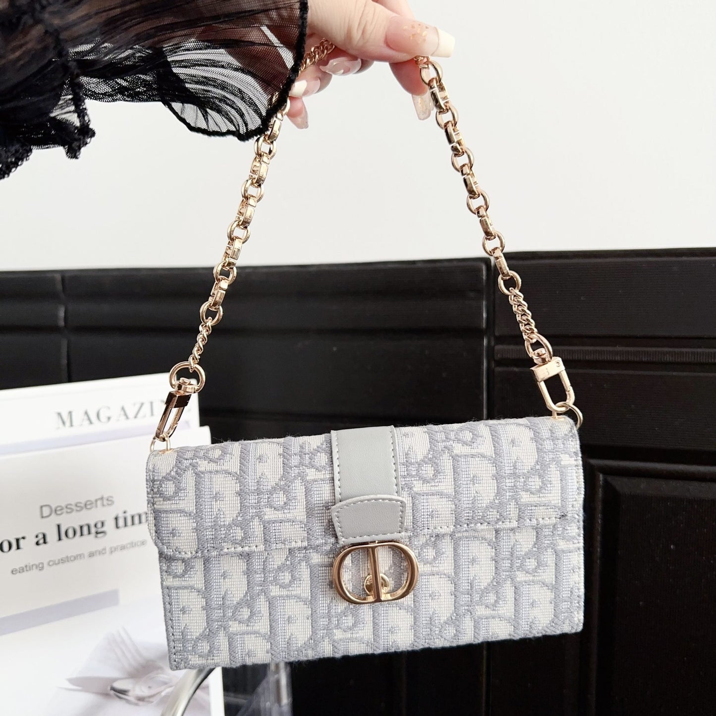 Dior Crossbody Wallet Phone Case Mini Bag for iPhone