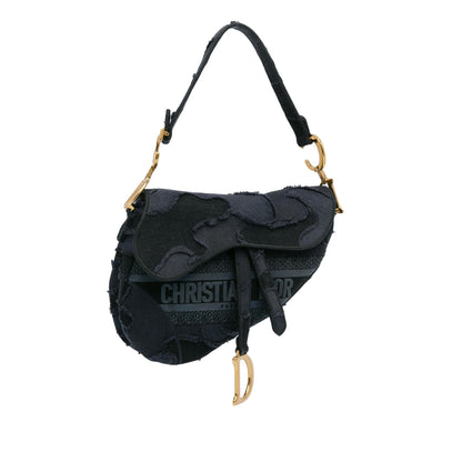 Dior Embroidered Camouflage Saddle Bag (SHG-wvlzij)