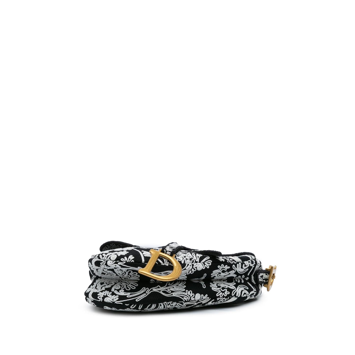 Dior Embroidered Canvas Ornamental Cornely Saddle Bag