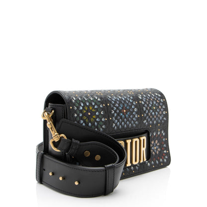 Dior Grained Calfskin Studded Floral Dio(r)evolution Flap Bag (SHF-yW1Jb4)
