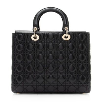 Dior Lambskin Dior Large Tote (SHF-9gavwy)