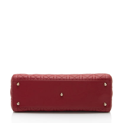 Dior Lambskin Dior Large Tote (SHF-QajY9m)