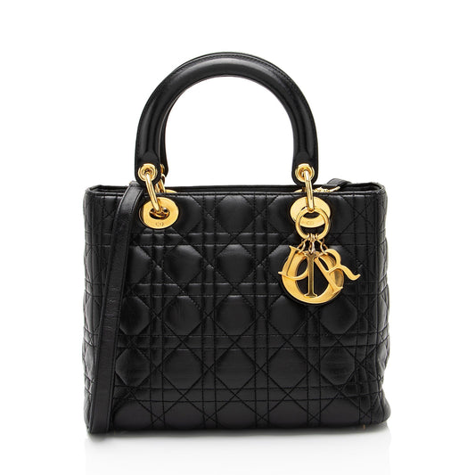 Dior Lambskin Dior Medium Tote (SHF-aNlTPc)