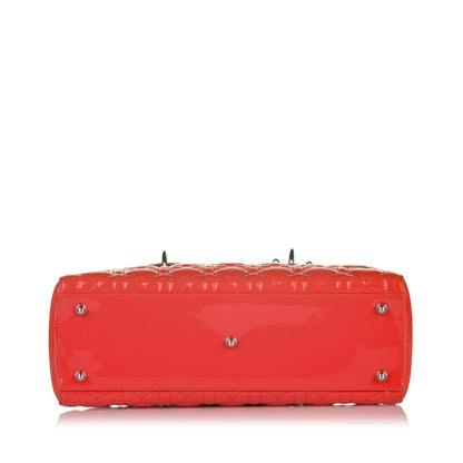 Dior Large Cannage Dior Patent Leather Handbag (SHG-32616)