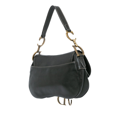 Dior Leather Double Saddle Bag (SHG-OxgLEJ)