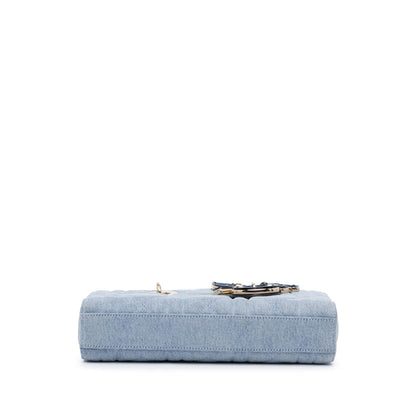 Dior Medium Denim Macrocannage D Joy Satchel