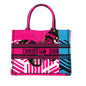 Dior Medium Embroidered Canvas Butterfly D Jungle Pop Book Tote