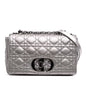 Dior Medium Metallic Calfskin Cannage Supple Caro Bag