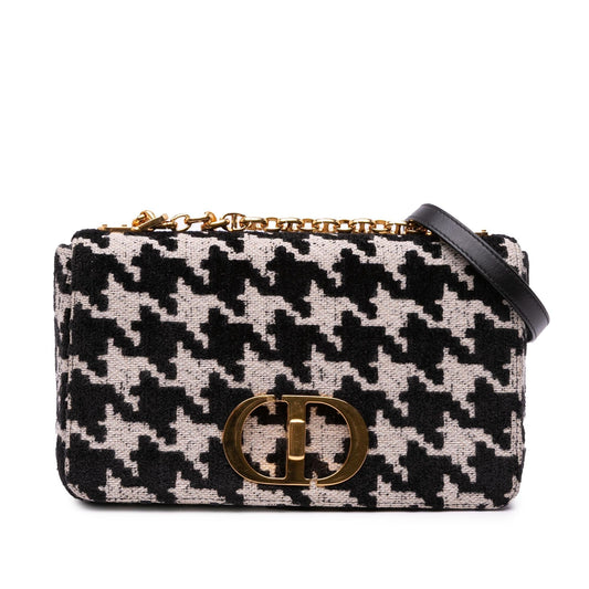 Dior Medium Technical Canvas Macro Houndstooth Caro Bag
