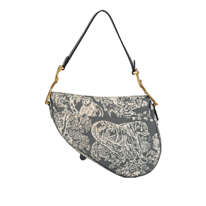 Dior Medium Toile De Jouy Saddle (SHG-zoCJVR)