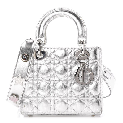 Dior Cannage Metallic Small Lady Dior Bag