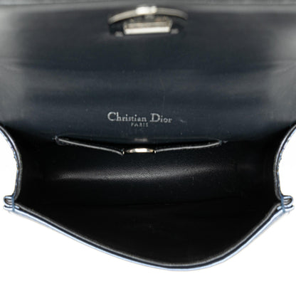 Dior Mini Metallic Patent Microcannage Diorama Flap