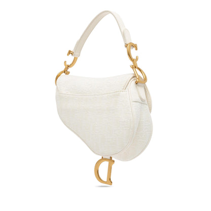 Dior Mini Oblique Canvas Saddle Bag