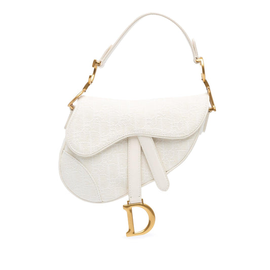 Dior Mini Oblique Canvas Saddle Bag