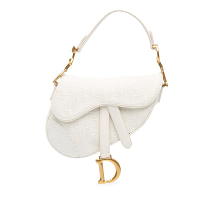 Dior Mini Oblique Canvas Saddle Bag