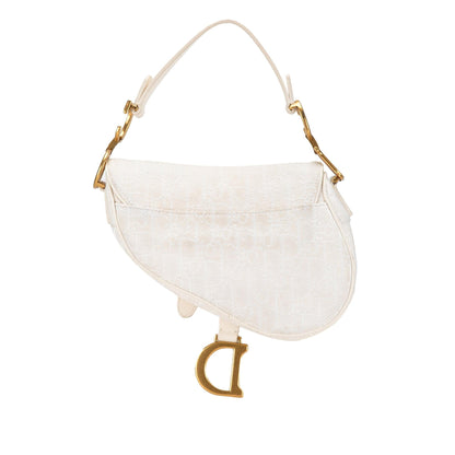 Dior Mini Oblique Canvas Saddle Bag