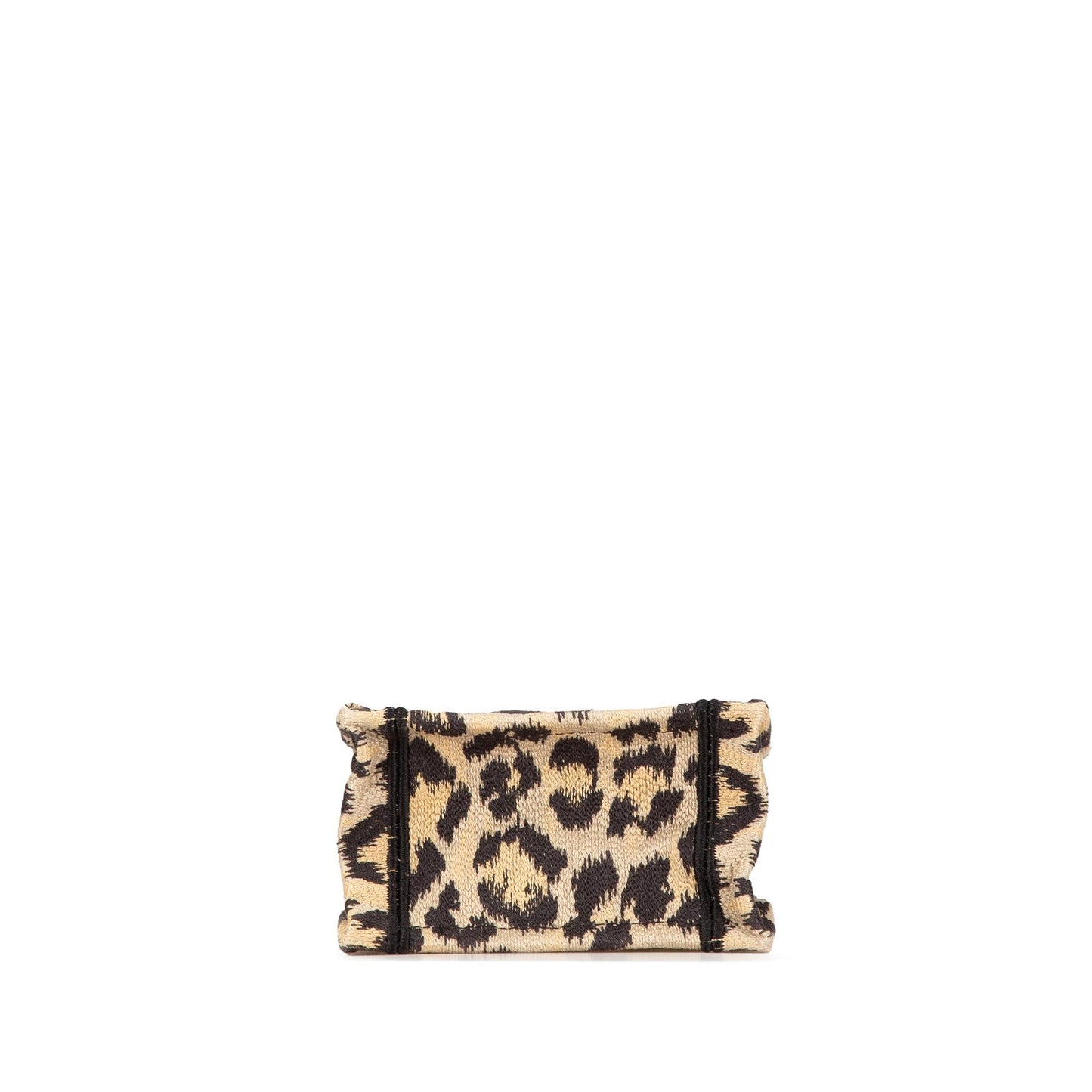 Dior Mizza Mini Embroidered Canvas Leopard Vertical Book Tote