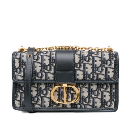 Dior Oblique 30 Montaigne East West Bag with Chain (SHG-Aqam3m)