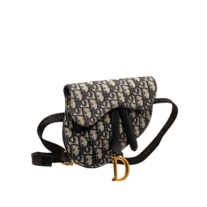 Dior Oblique Canvas Saddle Belt Bag (SHG-eu4SAa)