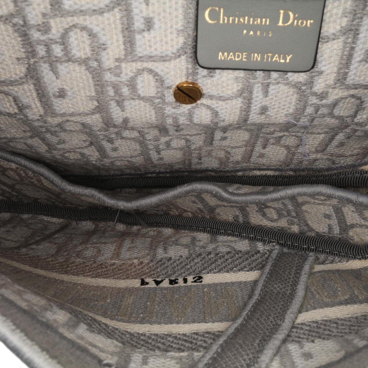 Dior Oblique Embroidered Canvas Saddle Bag