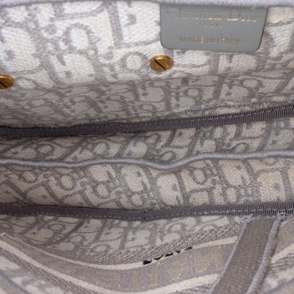 Dior Oblique Embroidered Canvas Saddle Bag