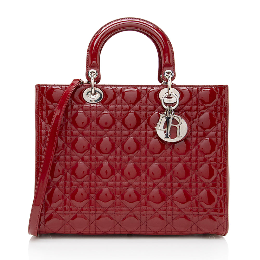 Dior Patent Leather Dior Large Tote (SHF-19305)