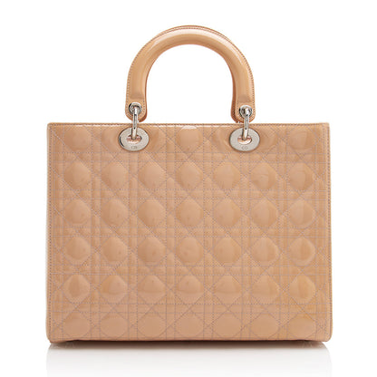 Dior Patent Leather Dior Large Tote (SHF-22103)