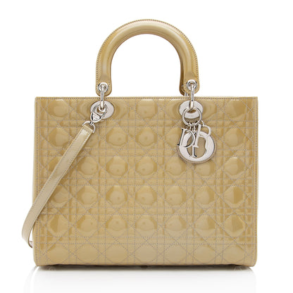 Dior Lady Dior Leather Mini Tote Bag